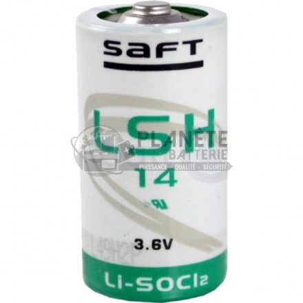 Pile lithium industrielle LSH14 - 3.6V SAFT