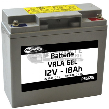 Batterie plomb 12V 18.8Ah étanche VRLA GEL