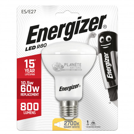 Ampoule LED Réflecteur R80 E27 800lm 10.5W/60W Energizer BL1