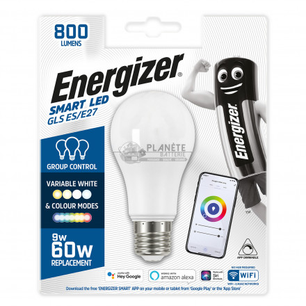 Ampoule LED Smart Standard E27 800lm 9W/60W DIM. Energizer BL1