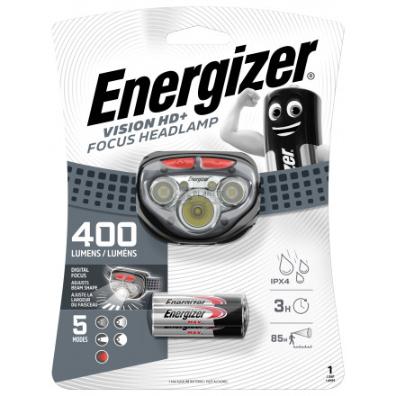 LAMPE FRONTALE 3 LED VISION HD FOCUS 250LM +3AAA ENERGIZER