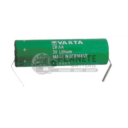 Pile lithium industrielle CRAA 3V VARTA avec languettes