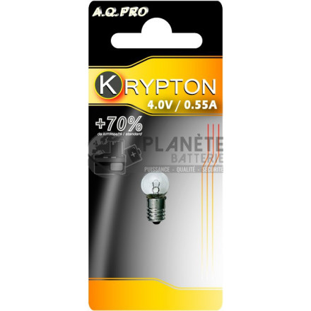 Ampoule Krypton A.Q.PRO - Culot à vis - 4V - 0.55A